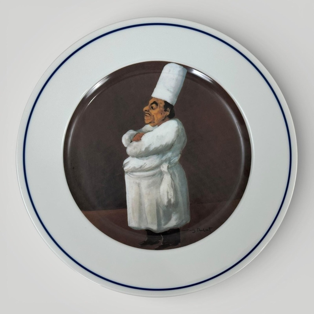 Williams Sonoma Chef Series Dinner Plates Set of 4 Japan Bistro Chef Porcelain‎ - Picture 3 of 12